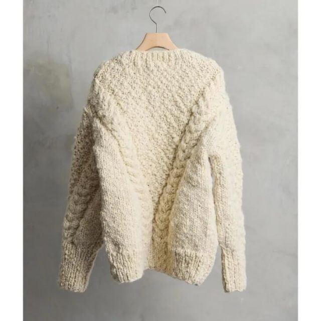 the last flower of the afternoon | 夜を紡ぐ Knitted cardigan ecru | ニットカーディガン ザラストフラワーオブジアフターヌーン