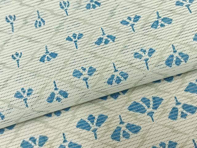 平和屋着物＊夏物 小紋 絽 花菱文 洗える着物 未使用 AAAZ0393jd