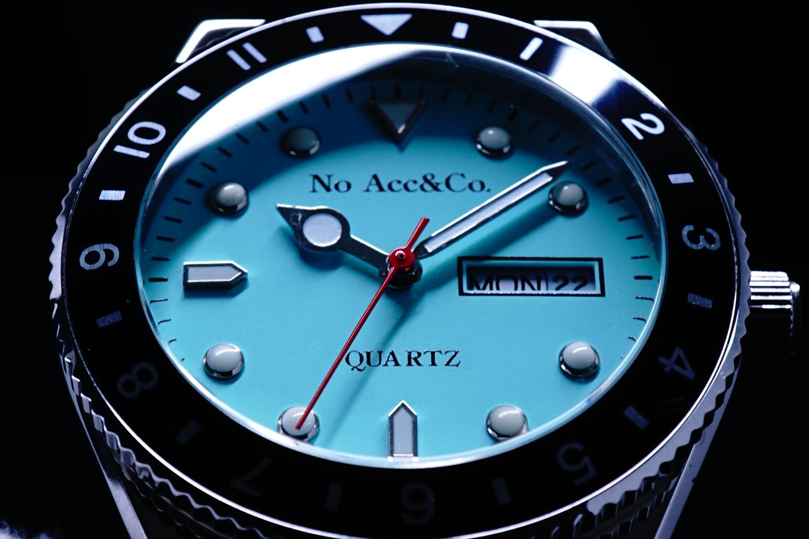 No Accessory&Co/No Acc&Co三代目逆輸入モデル/BLACK×Tiffany Blueサブマリーナ50m防水新品激レア日本未発売 TIMEX Q - メルカリ