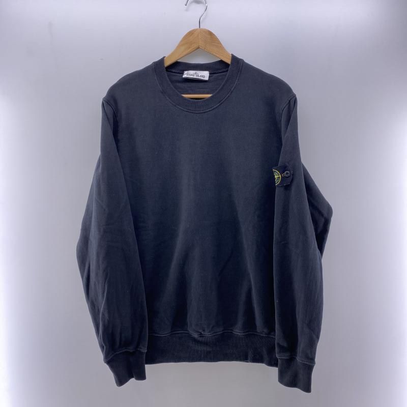 STONE ISLAND GARMENT DYED BRUSHED COTTON SWEAT ブラック L ストーンアイランド 24