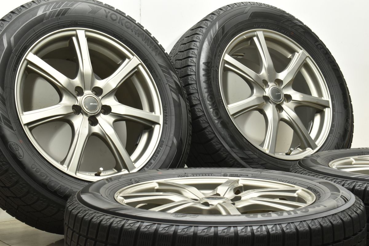 程度良好品 ミルアス 17in 7J 48 PCD100 ヨコハマ アイスガード iG60 225 60R17 インプレッサXV フォレスター BR レガシィアウトバック FFCRYSTALESIA_COM