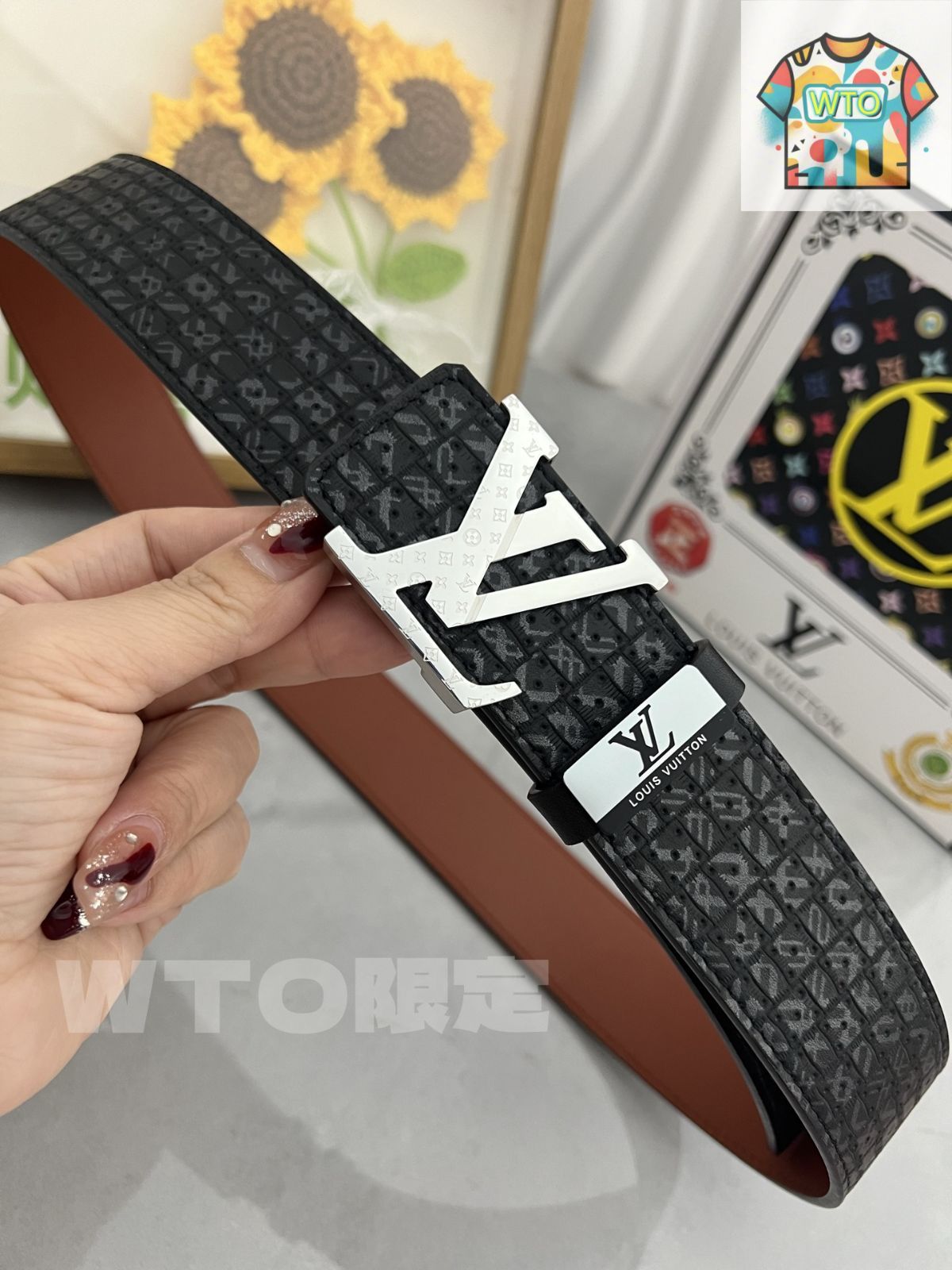 今日WTO】Louis Vuitton ルイヴィトン Dimension リバーシブルベルト-1