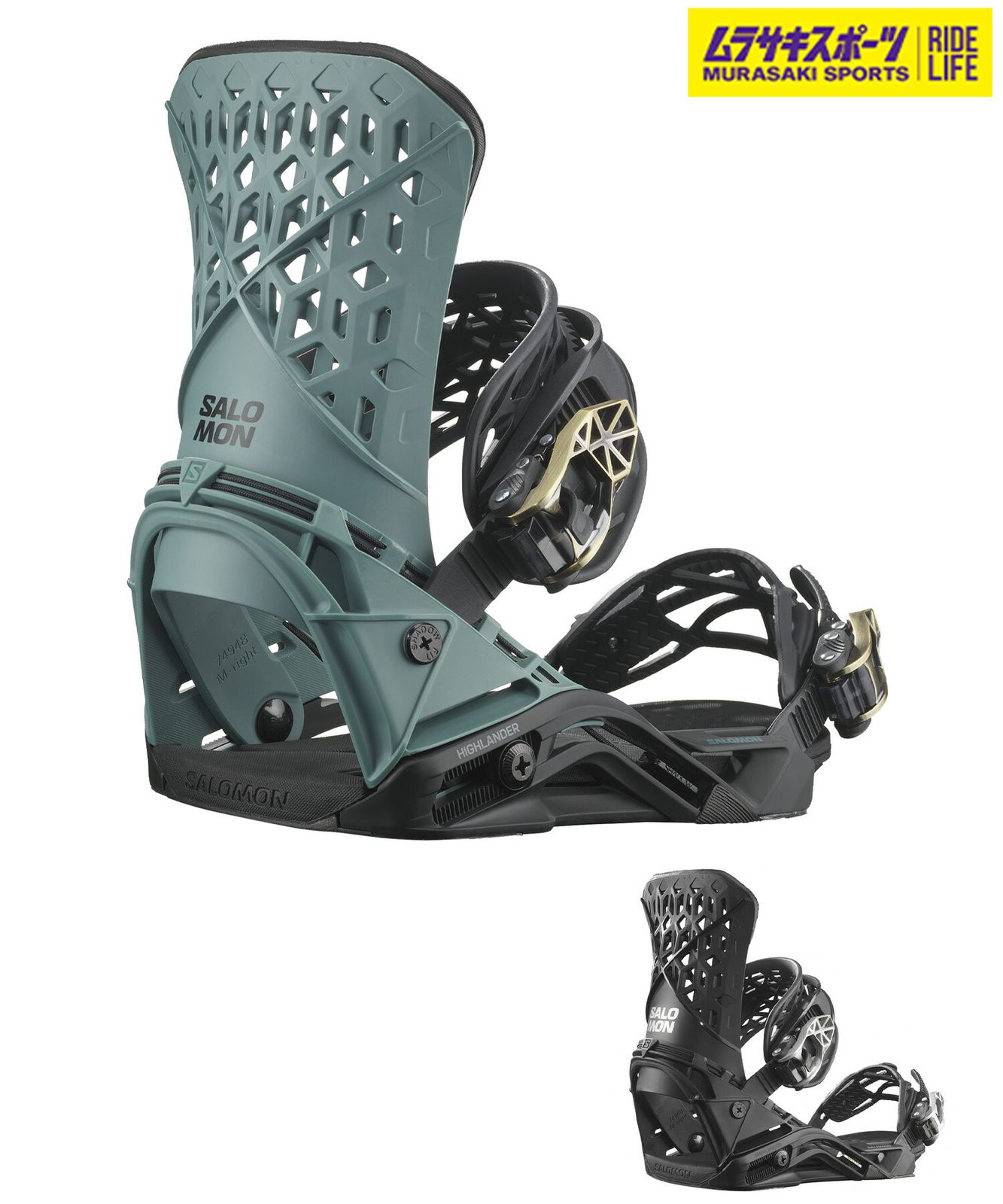 【ムラスポ公式】新品 SALOMON サロモン スノーボード バインディング ビンディング ユニセックス シャドー HIGHLANDER ムラサキスポーツ 24-25モデル LL A19