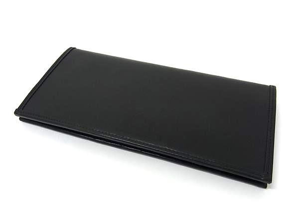 BURBERRY バーバリーブラックレーベル レザー チェック柄 二つ折り 長財布 ウォレット メンズ ブラック系 BS0483