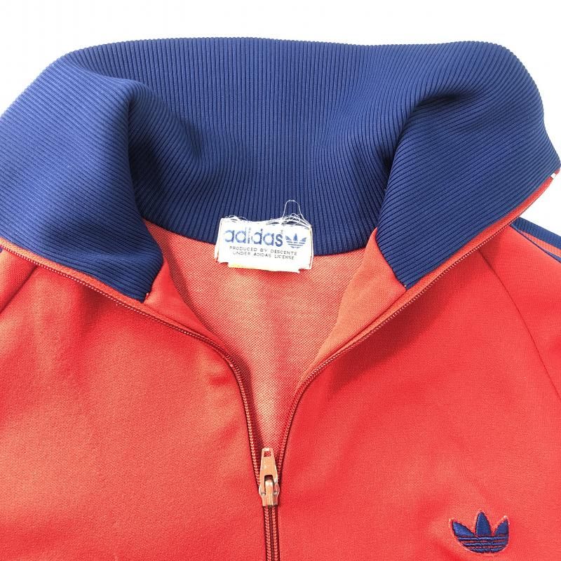 adidas アディダス　トラックジャケット　2XL ブルー　レッド アディダス adidas トラックジャケット ジャージ 3ライン