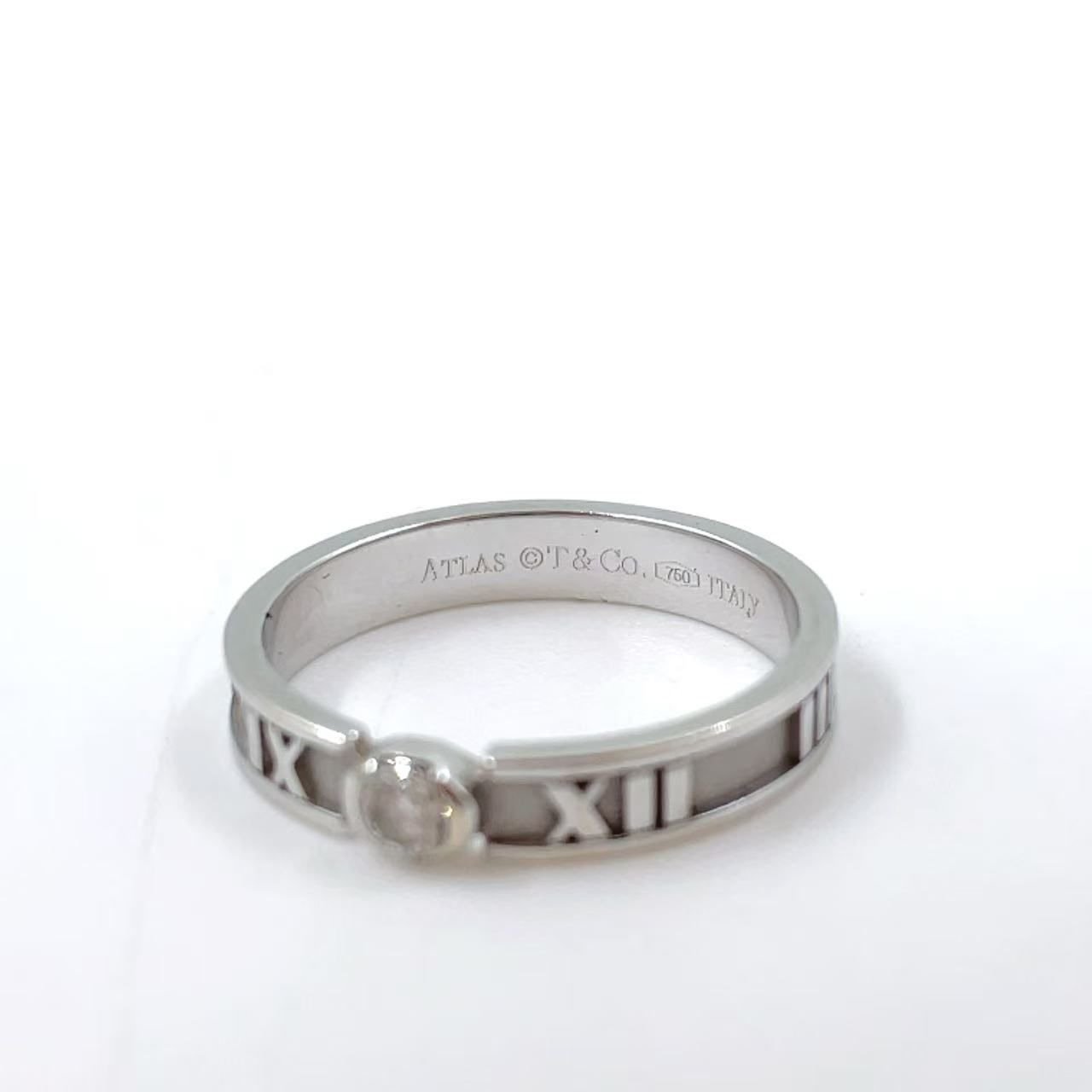 ティファニー リング 指輪 ダイヤ アトラス クローズドナロー 12号 K18WG【中古】BLJ TIFFANY\u0026Co ティファニー 750 アトラス リング ローズゴールド