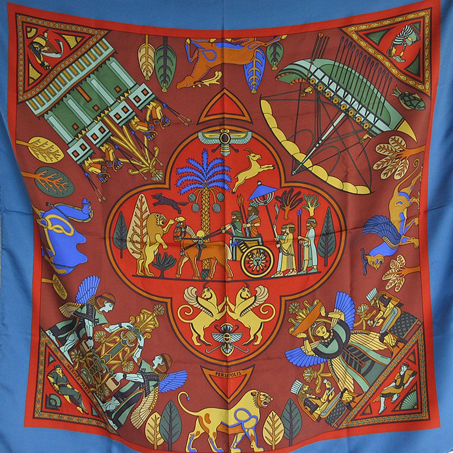 エルメス HERMES スカーフ カレ90 PERSEPOLIS