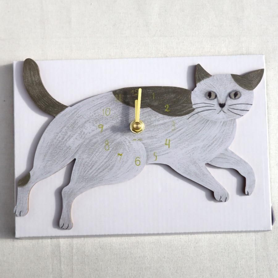 新品 松尾ミユキ ダイカット クロック lin 猫 ねこ ネコ キャット 新品