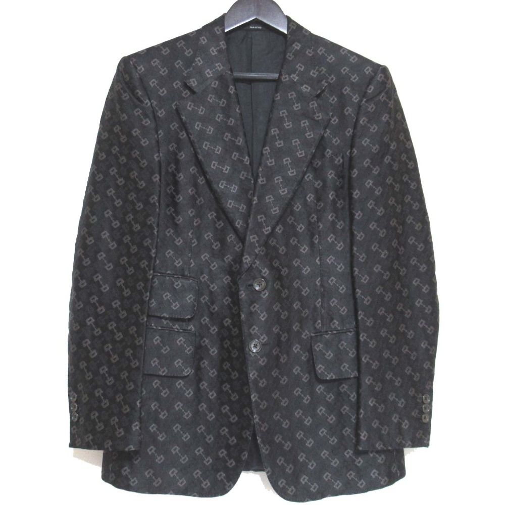 美品 GUCCI グッチ トムフォード期 ホースビット柄 ジャガード シェル 