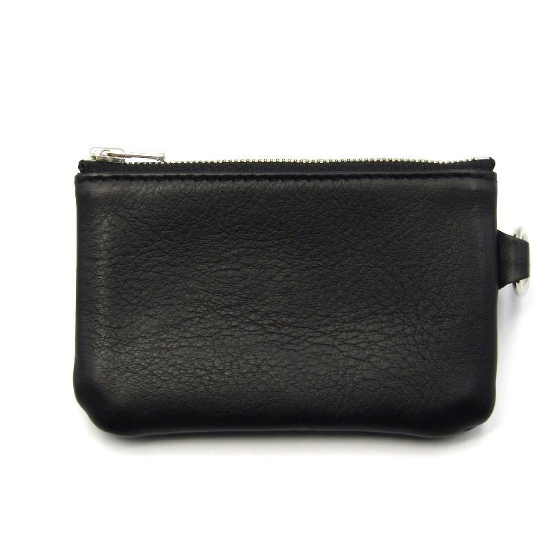 WILDSWANS ワイルドスワンズ ポーチ モンパルナスカーフ MP-FLAT S MPフラット レザー スクエア ブラック 黒 24004302