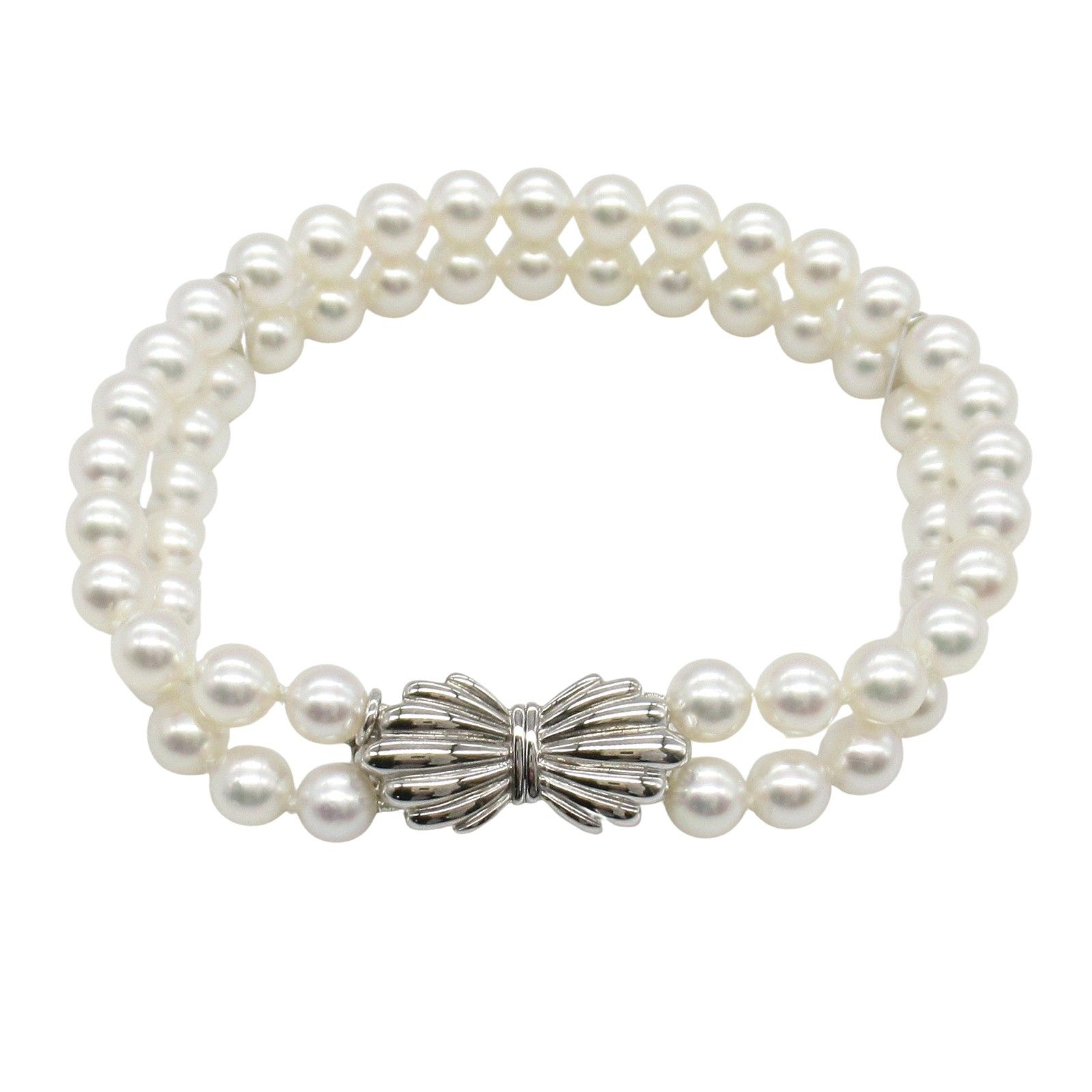 MIKIMOTO ミキモト パール2重ブレスレット ブレスレット - メルカリ