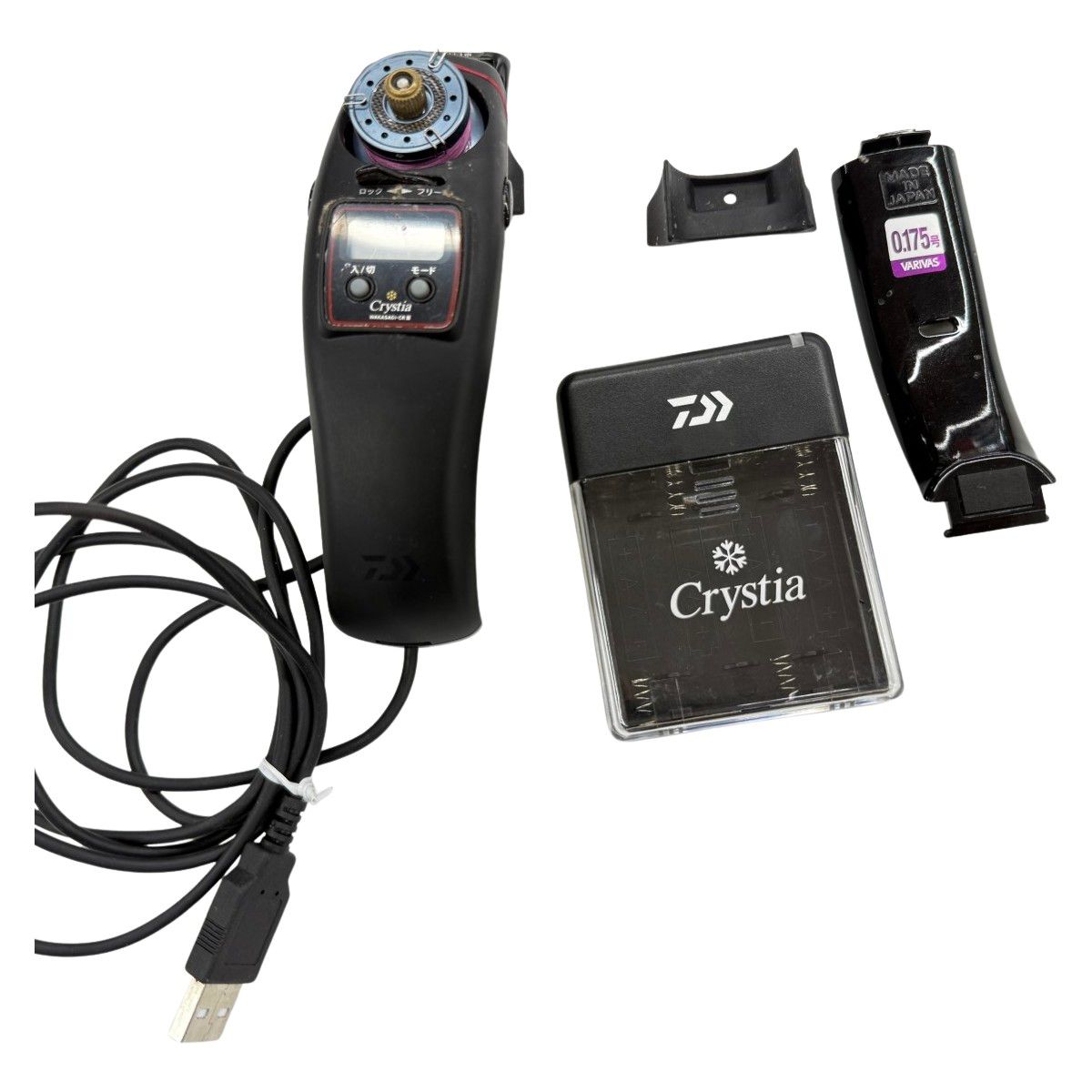 σσDAIWA ダイワ クリスティアCRⅢ 程度B 外部電源 アルミスプール バッテリーケース付きB