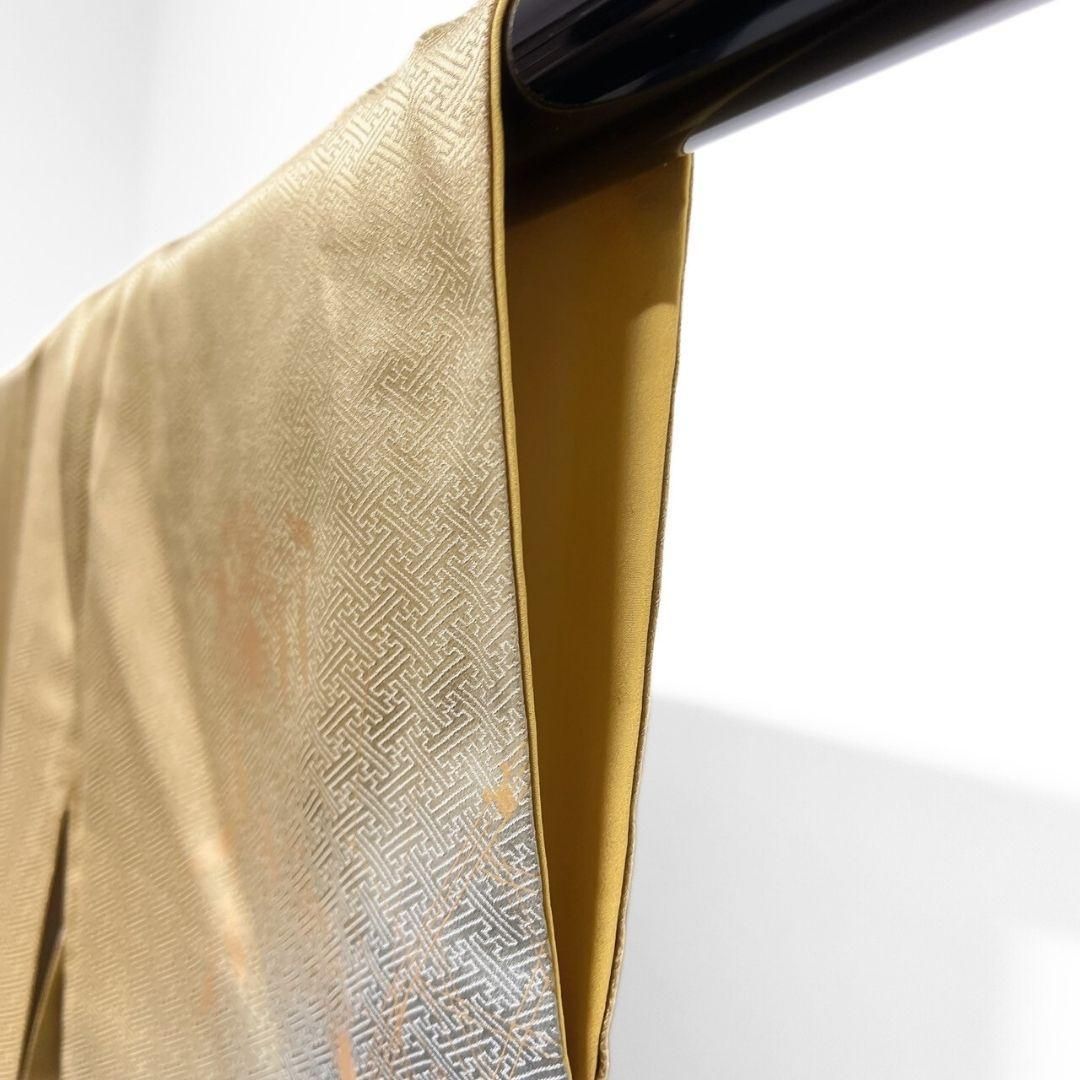 付け下げ 金彩 刺繍 花模様 雪輪 着物 042a p - メルカリ