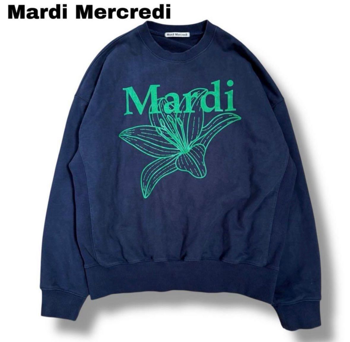 大人気刺繍でデザインMardi Mercrediロゴのスウェット Mardi Mercredi