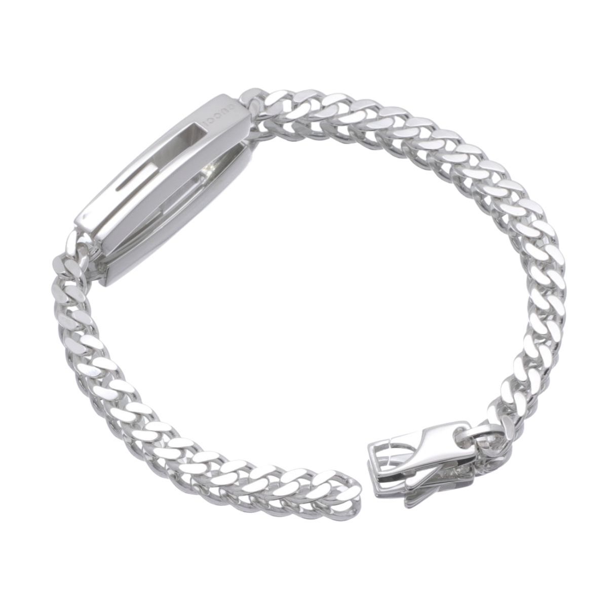 グッチ GUCCI ブレスレット カットアウトG シルバー Ag925 16cm レディース 女性 メンズ 男性 WWW_SHINETEETH_COM