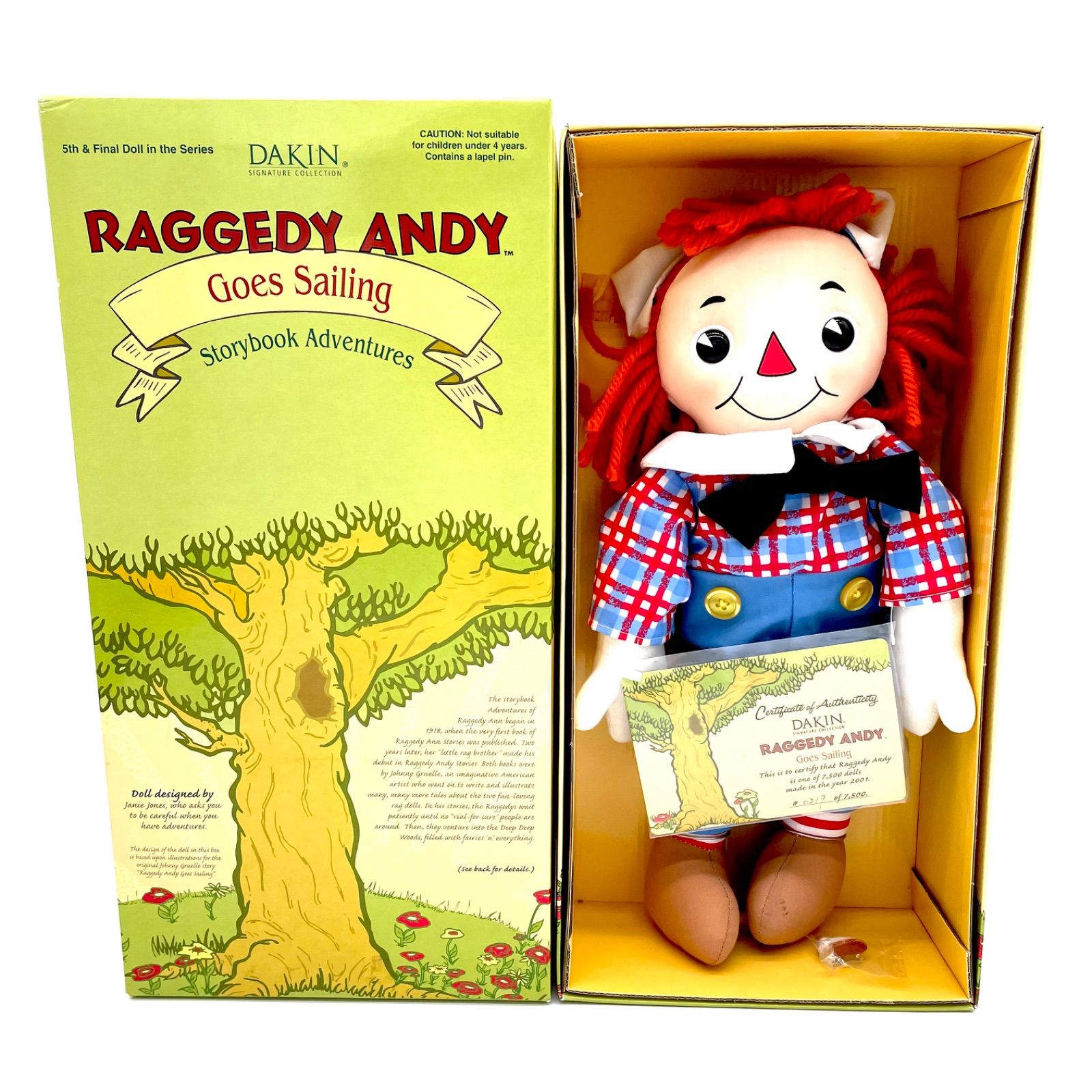 Raggedy　ラガディ　アン　アンディ　カナダドール　激レア　Canadian 希少 木製ドール ラガディ アン＆アンディ 箱付き
