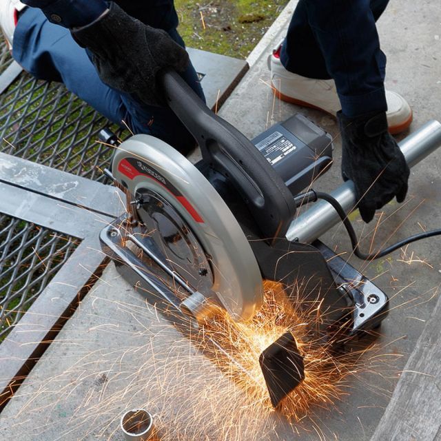 京セラ 旧リョービ 高速切断機 AC3561 砥石径355mm 鉄パイプ 切断 クイックバイス機構 ストッパボルト付