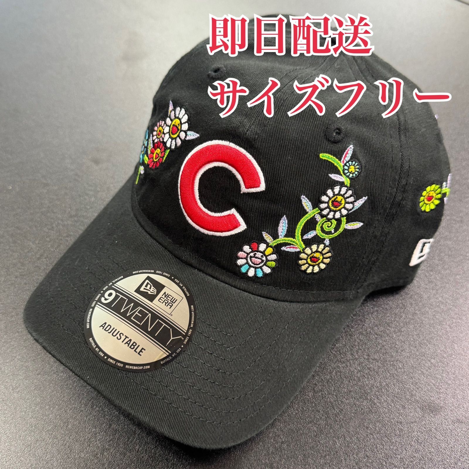 即日配送 NEW ERA 村上隆 MLB TOKYO SERIES 9Twenty Cubs Strapback Hat カブス ブラック 黒 サイズ フリー ドジャース 大谷翔平