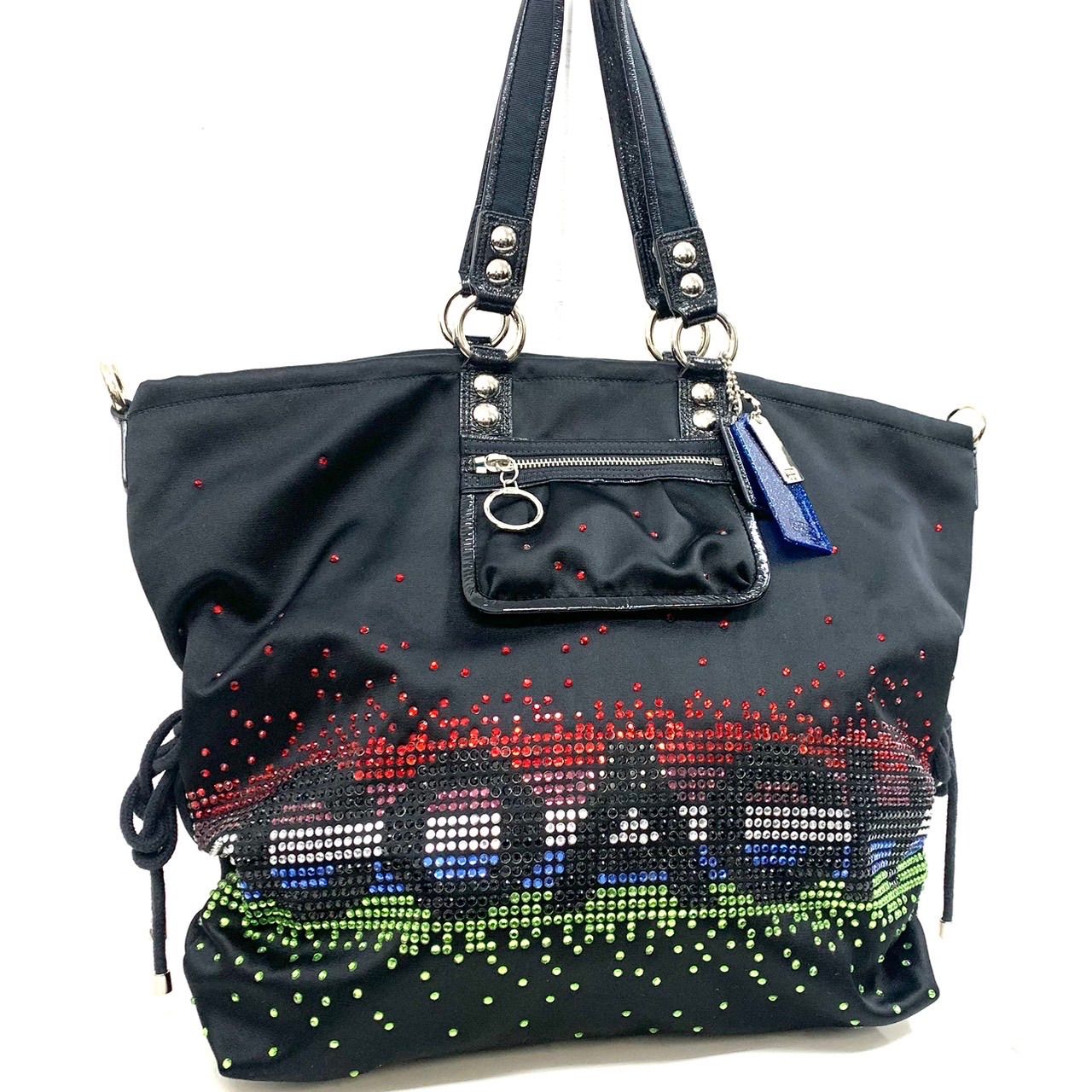 極美品☆COACH コーチ 13841 ポピーラインストーンエクストラ