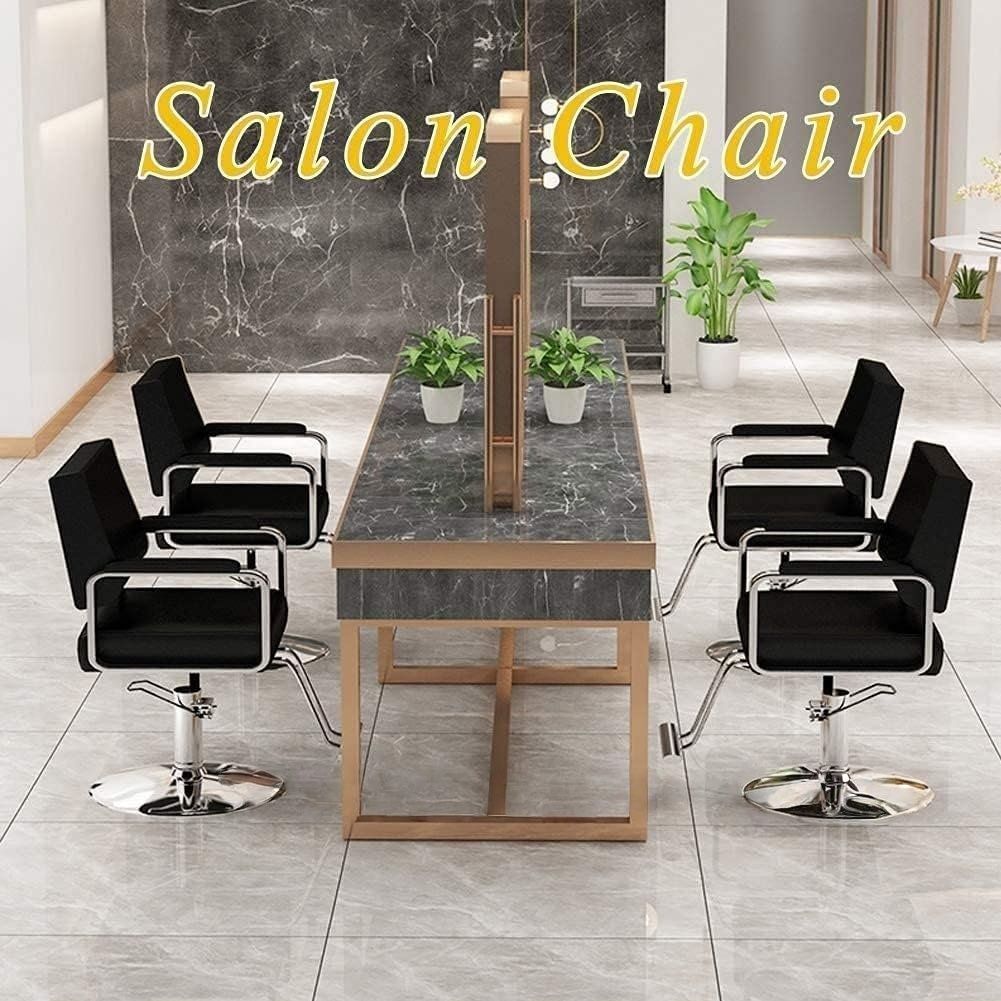 バーススツールモデリングサロンチェア 理髪店椅子 油圧リフティング41-52cm 回転椅子 美容院 ヘアサロン機器 グレー MARWIL-DEMENAGEMENTS_CH