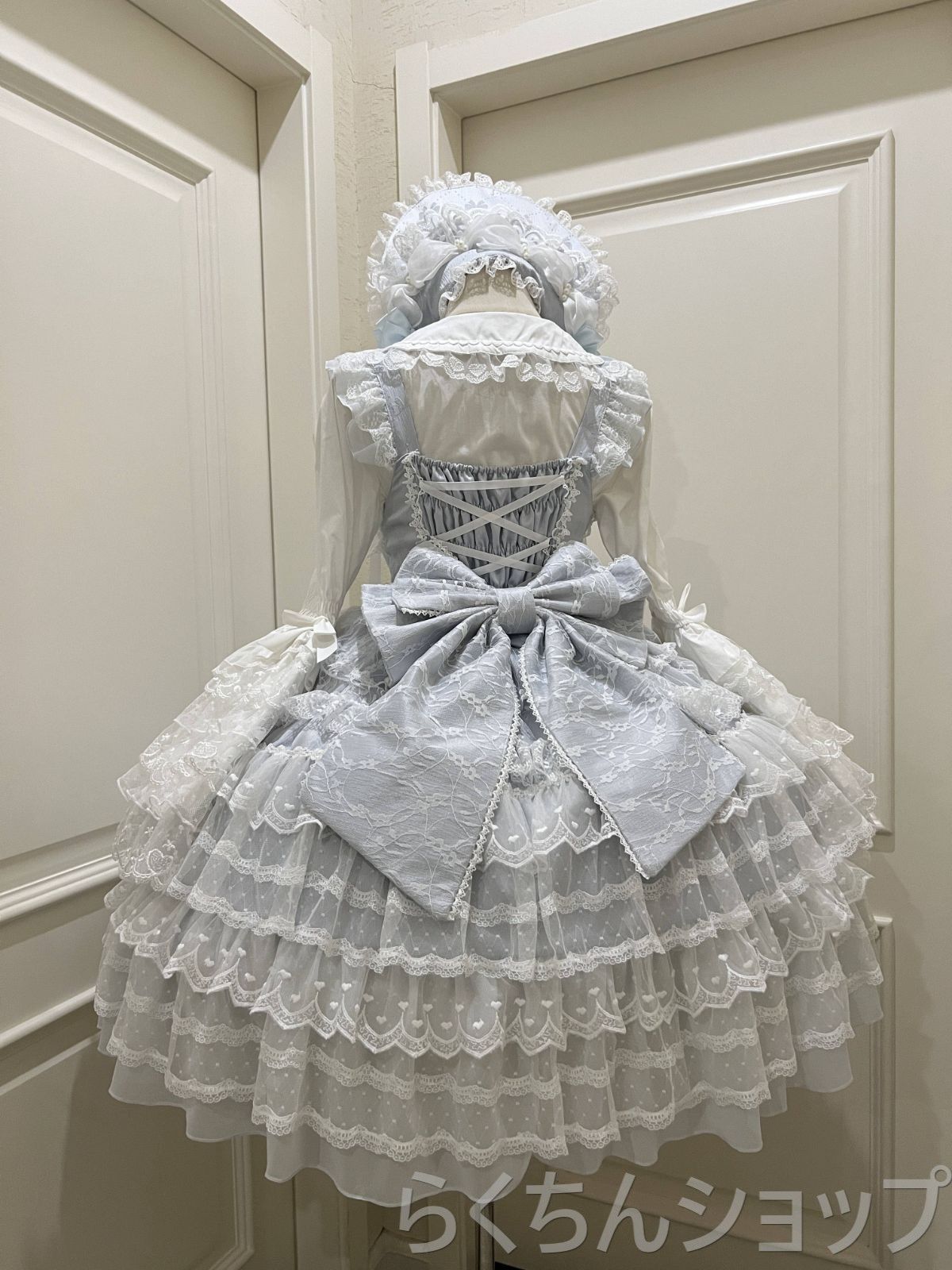 Angelic Pretty ハシゴレース編み上げブラウス白×ピンク