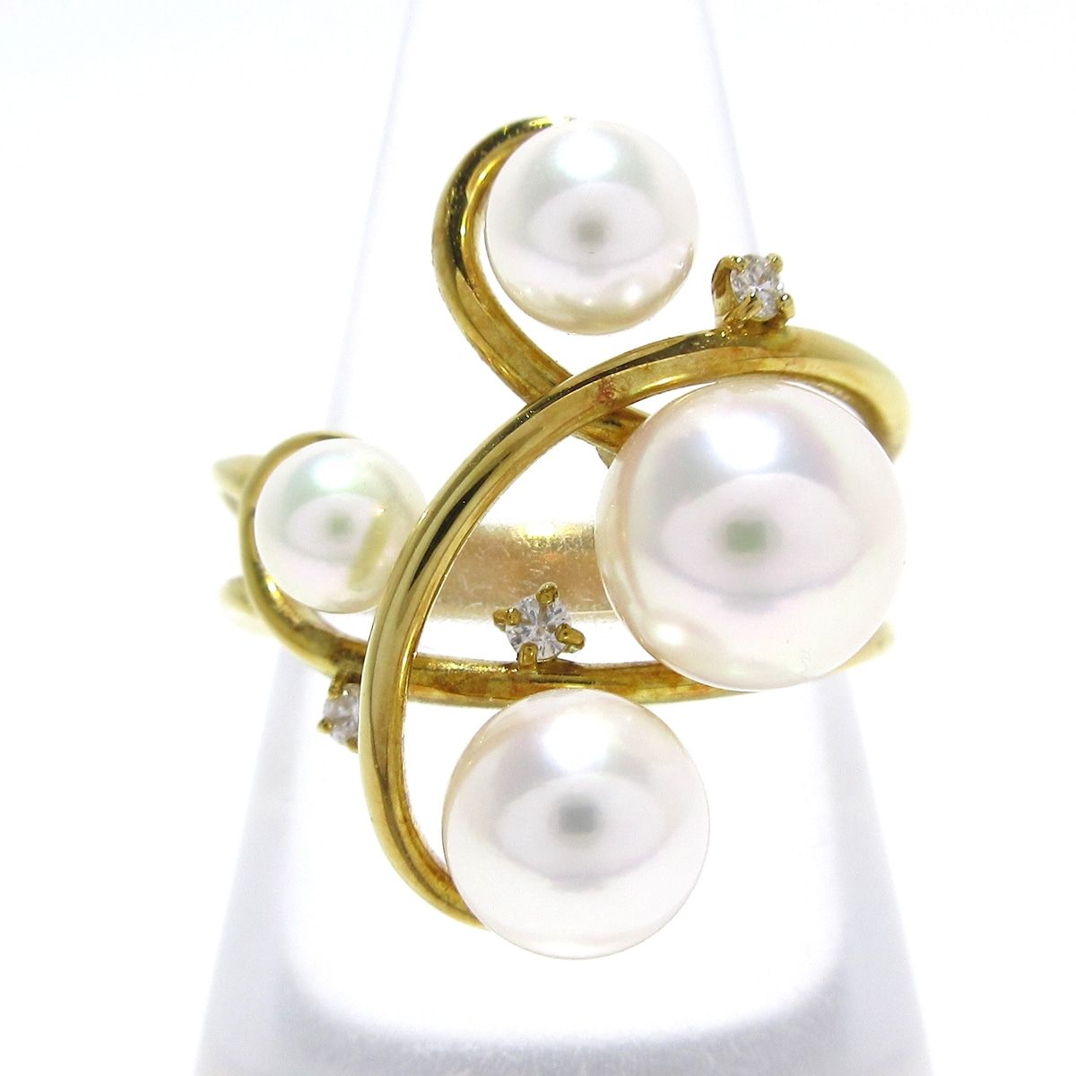 Unbranded(ノーブランド) リング K18YG×ダイヤモンド×白 総重量:6.1g  