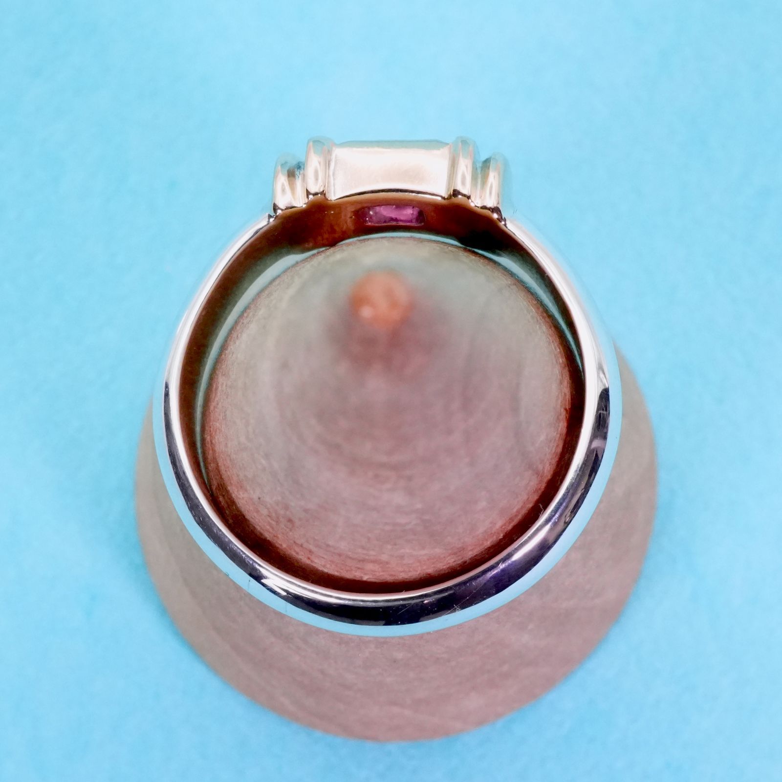 極美品7.5号 ヴィンテージ ティファニー ルビー コンビ リング/25-368  