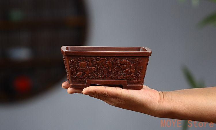 中国宜興 紫砂の鉢 盆栽鉢 植木鉢 小品盆栽鉢 大品盆栽鉢zw0829 - メルカリ
