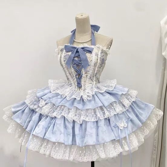 オリジナルデザイン バレエ風ロリータ 高品質素材 舞台撮影用 イベント用 ハロウィン プレゼントに最適 キャラクター再現 コスプレ大会 推し活 撮影会用 コスプレイベント ハロウィン衣装 キャラクター衣装 高品質コスチューム