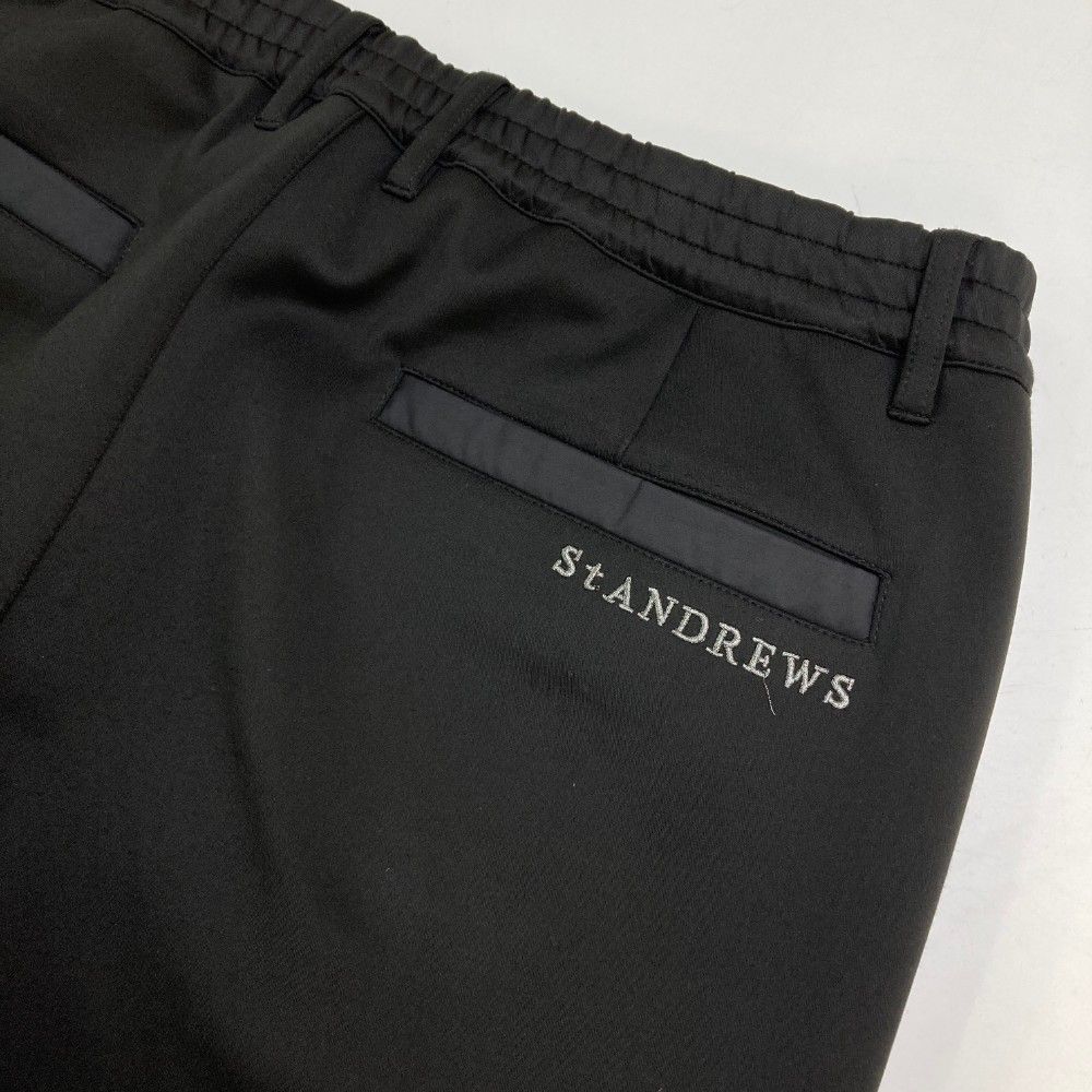 サイズ：L ST ANDREWS セントアンドリュース  ダンボールニット ストレッチパンツ  ブラック系 [240101431755] ゴルフウェア メンズ ストスト サイズ：L ST ANDREWS セントアンドリュース ダンボールニット