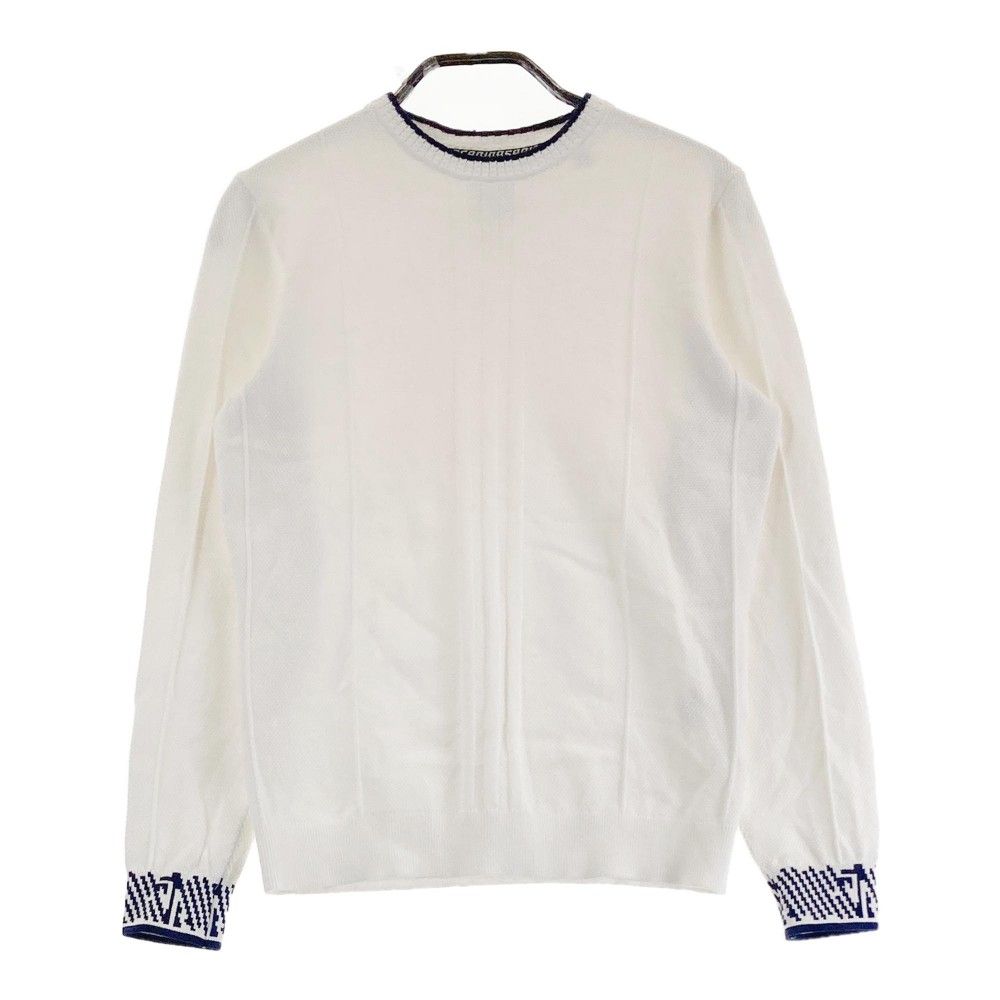 サイズ：M ADIDAS GOLF アディダスゴルフ ニットセーター ロゴ刺繍