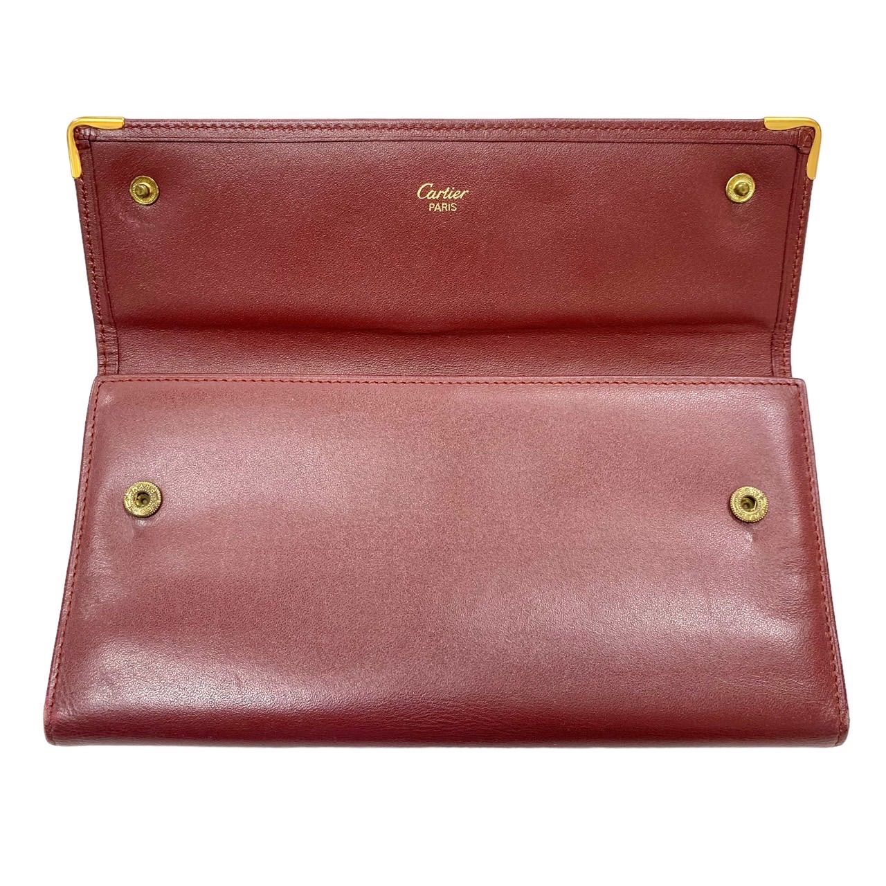 Cartier カルティエ コイン入れ　がま口小銭入れ ボルドー Cartier カルティエ がま口小銭入れ ボルドー