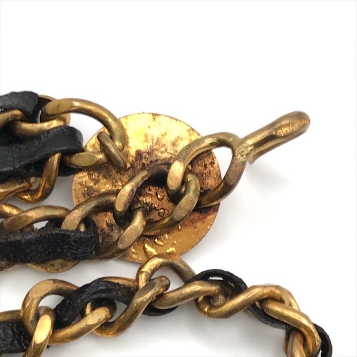 良品 CHANEL シャネル チェーン ベルト ライオンモチーフ ココ