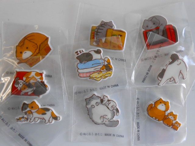 ♯Izi07JZアイラブキャットぷくぷくシール全5種