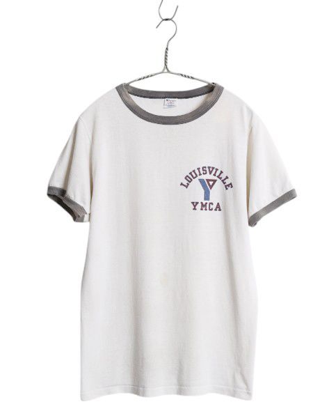 80s USA製 ☆ チャンピオン チョコチン リンガー Tシャツ メンズ