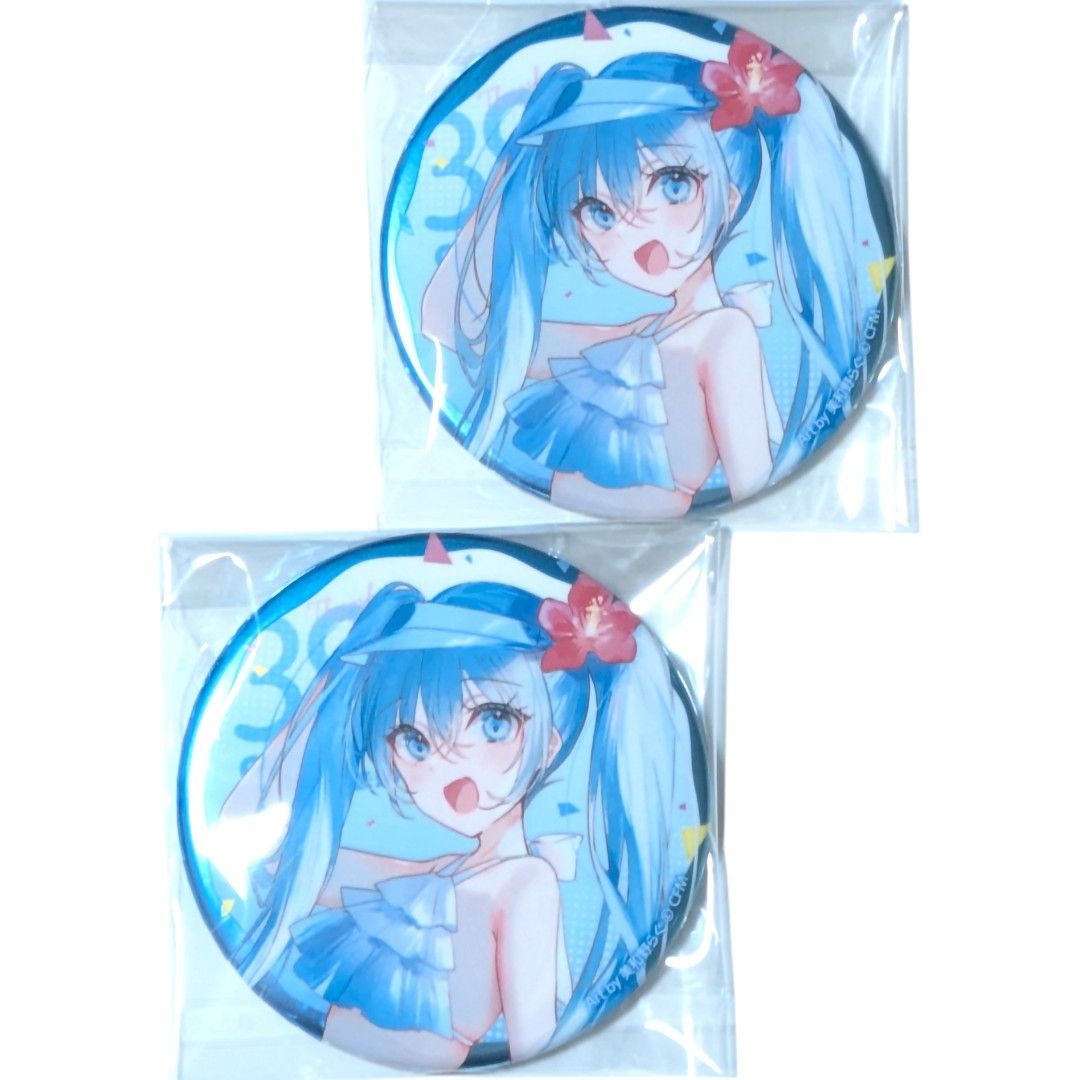 ボカロ 雪ミク 39Culture 2024 初音ミク 缶バッジ FES 12枚 39Culture 2024 トレーディング 大き目メタリック缶バッジ （BOX