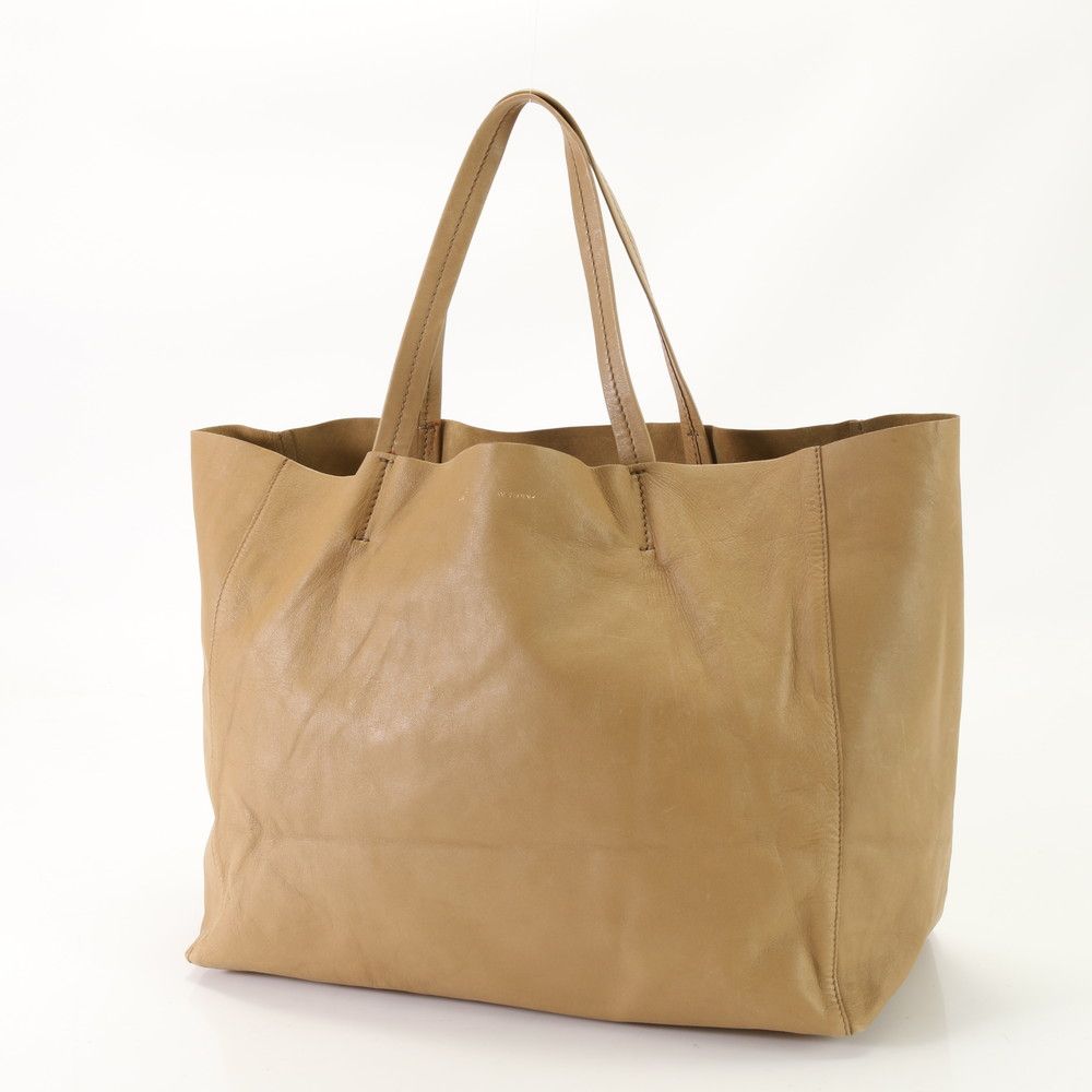 美品 セリーヌ ホリゾンタルカバ レザー トート バッグ ショルダー