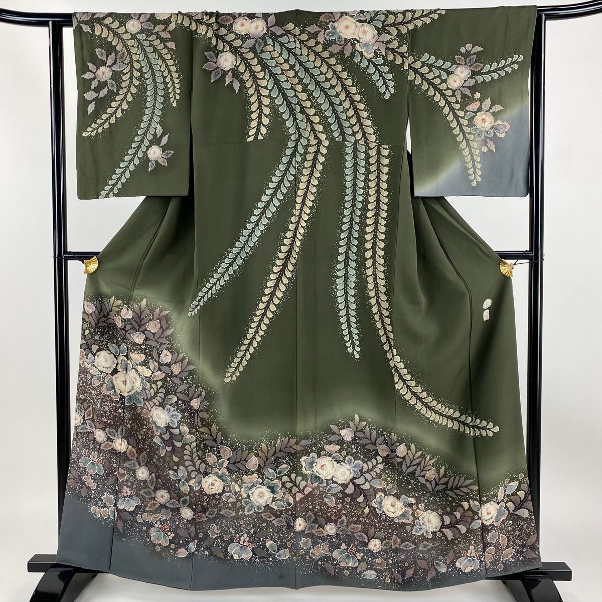 訪問着 身丈161.5cm 裄丈64.5cm M 袷 翠山工房 落款 辻が花