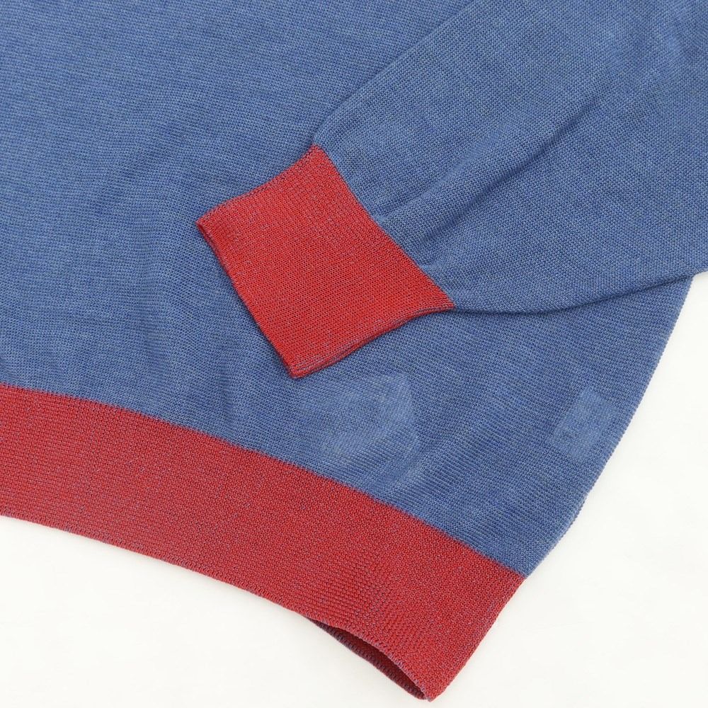 【中古】ミー イッセイミヤケ me ISSEY MIYAKE 2022年秋冬 クルーネック プルオーバーニット ネイビーxレッド【サイズ表記なし(L位)】【レディース】 ミー イッセイミヤケ me ISSEY MIYAKE 2022年秋冬 クルーネック プルオーバーニット ネイビーxレッド【サイズ表記なし(L位)】【レディース】