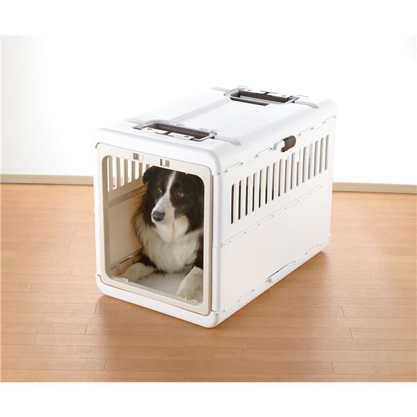 キャンピングキャリー折りたたみ L アイボリー ペット用品