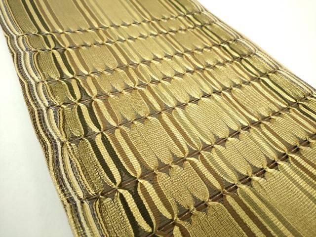 平和屋着物 ひなや工房 くむ あむ おる 伊豆蔵明彦 太鼓柄袋帯 変わり間道 金糸 正絹 DAAX4574ps