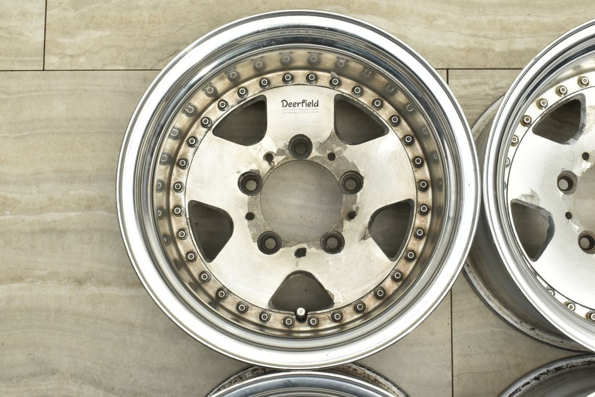 深リム WORK DeerField ディアフィールド 15in 10J -39 PCD139.7 スズキ ジムニー カスタムサイズ マイナスオフセット FFCRYSTALESIA_COM