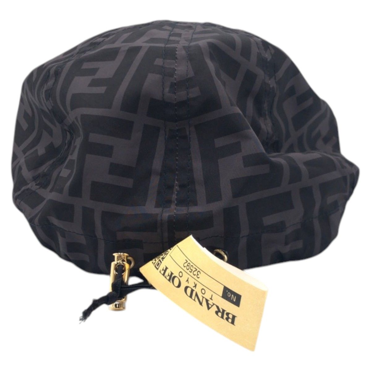 美品 FENDI フェンディ ズッカ柄 ブラック 黒 ナイロン FXQ825  