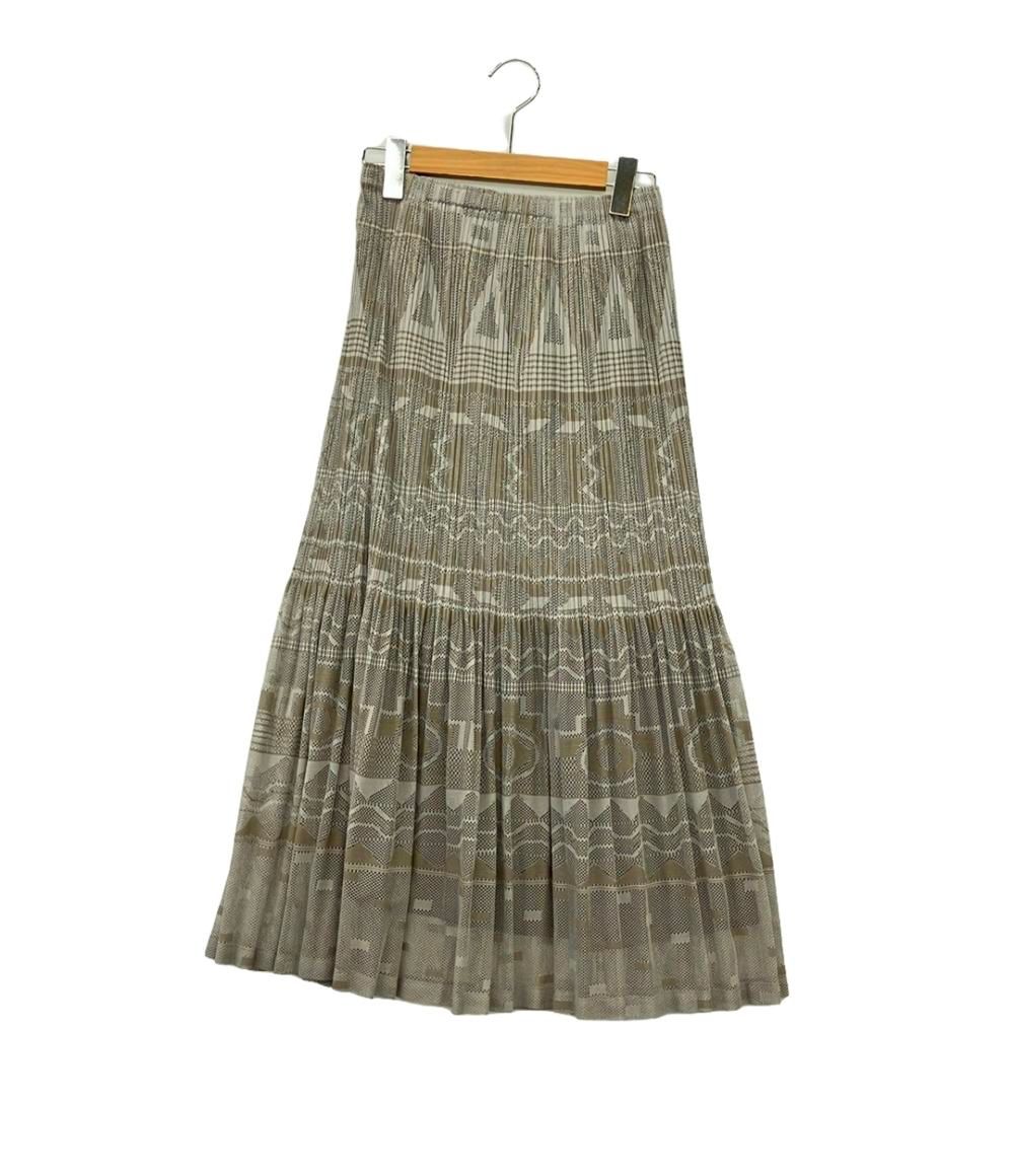 プリーツプリーズ レースプリーツロングスカート レディース PLEATS PLEASE