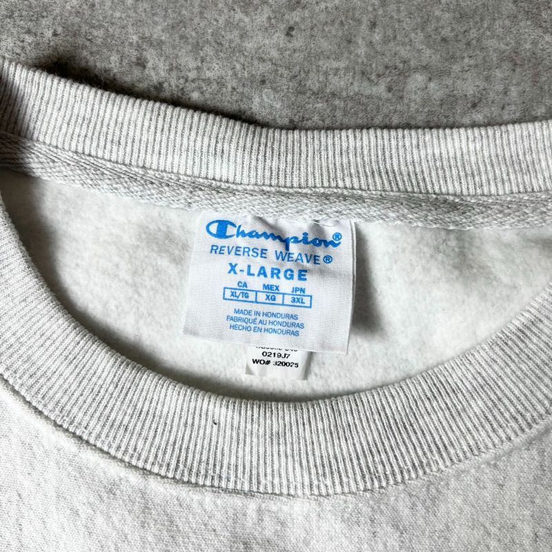 Champion 2段 カレッジ プリント リバースウィーブ スウェット