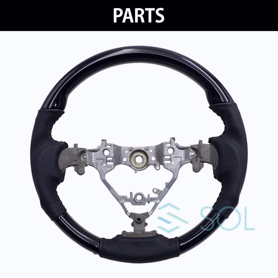 60系ハリアー トヨタ ハリアー ピアノブラック ガングリップ パンチングレザー ステアリング ハンドル 車種 設計 出荷締切18時