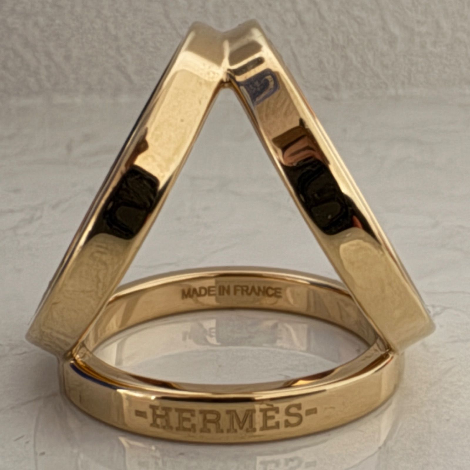 エルメス　スカーフリング　トリオ★極美品★ 極美品】HERMES エルメス トリオ スカーフリング 90 箱 巾着付き