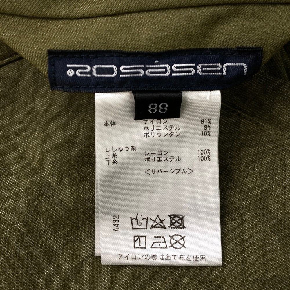 サイズ：88 ROSASEN ロサーセン  リバーシブルストレッチパンツ 総柄 カーキ系 [240101451040] ゴルフウェア メンズ ストスト Rosasen ロサーセン リバーシブルパンツ カーキ 総柄 メンズ 76