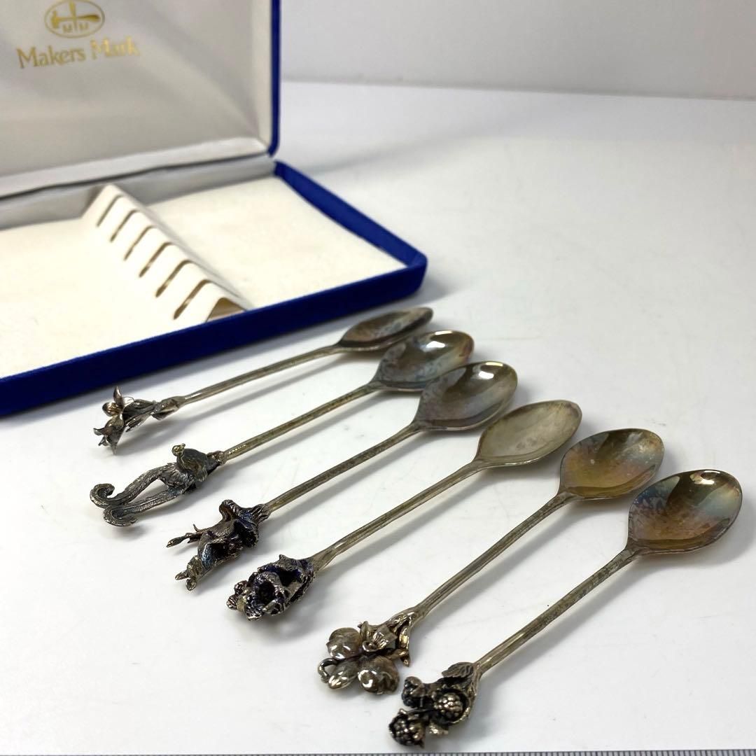 メーカーズマーク 銀製スプーン6点1組側部に刻印925 82g東な6-0707