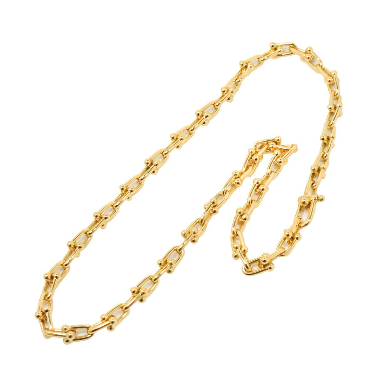 ティファニー TIFFANY&Co. ハードウェア スモール リンク ネックレス 45.7cm K18 YG イエローゴールド 750 Chain Necklace 90245695